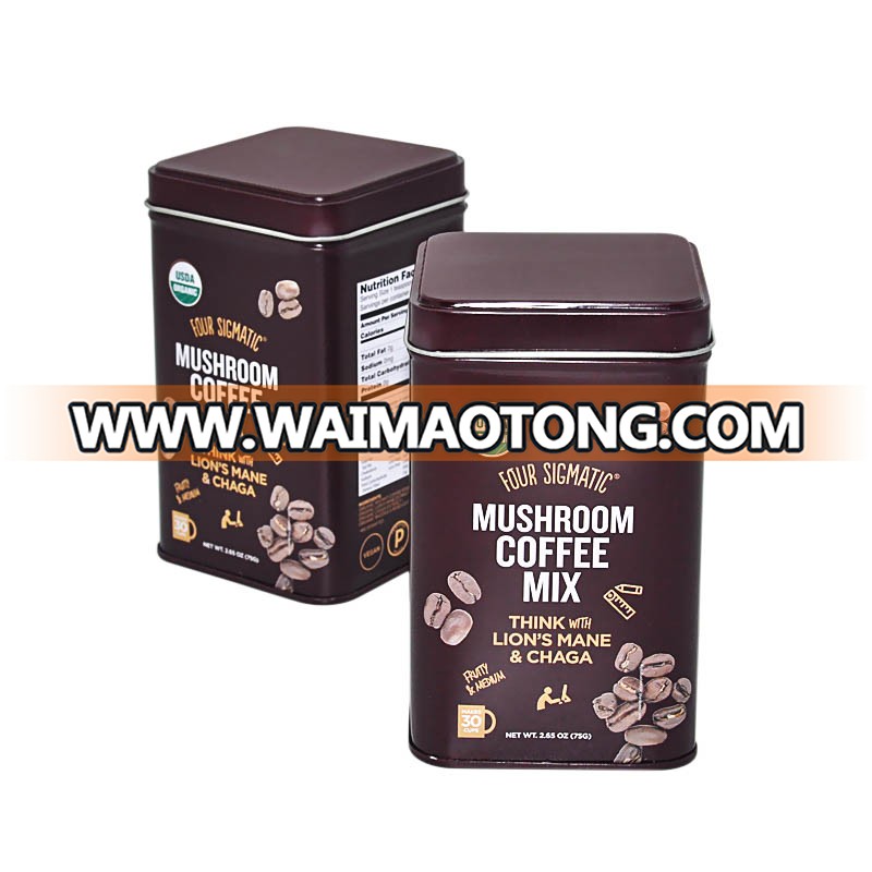 custom square tin box,packaging coffee,tea,product packaging