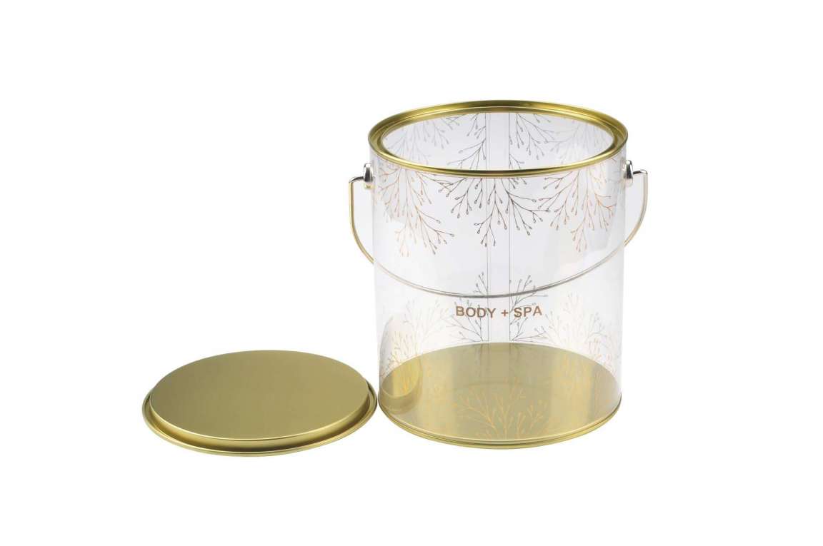 Clear Plastic Paint Can Candy Container